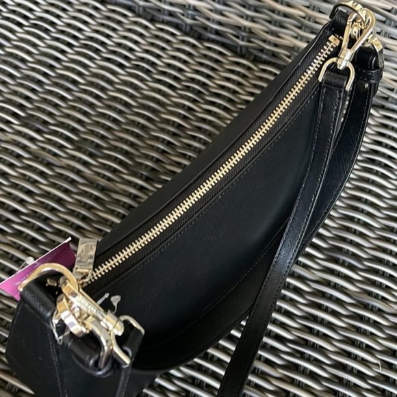 Kate Spade Staci Saffiano Leather Shoulder Bag Black - Picture 6 of 16